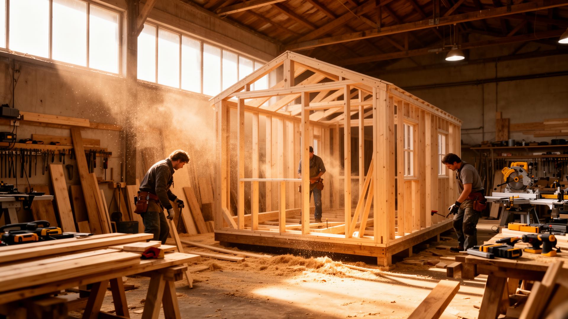 Our workshop building tiny homes